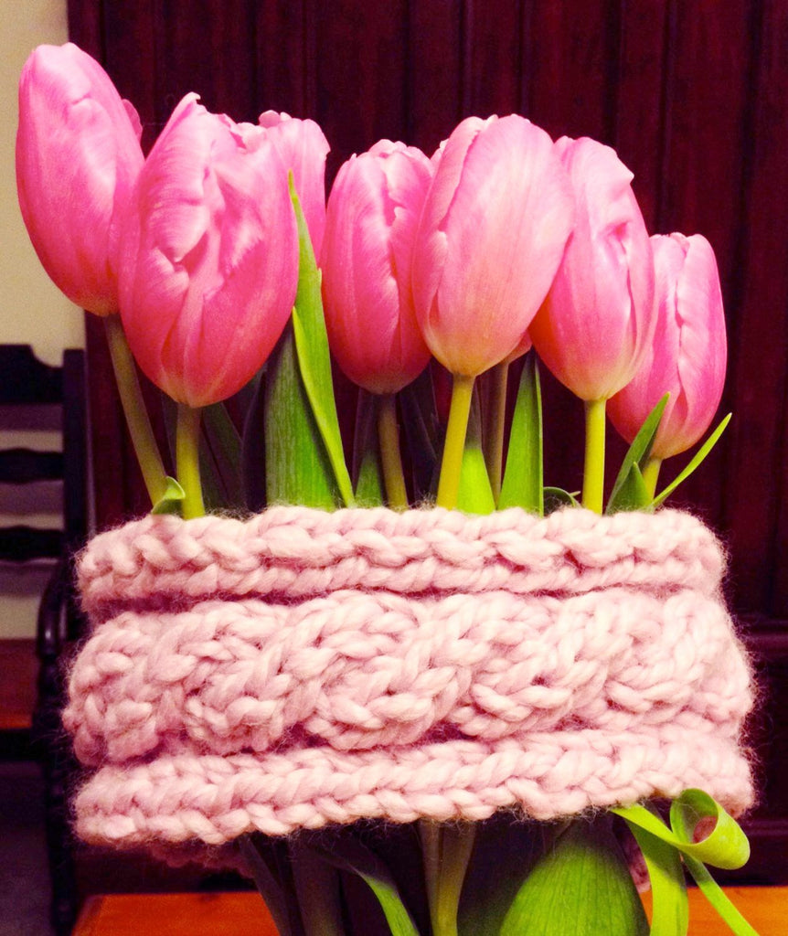 Pink Chunky Cable Hand Knit Headband / Earwarmer. Beautiful shade of pink!